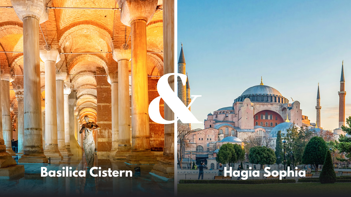 Basilica Cistern with Hagia Sophia and Topkapi Palace combo